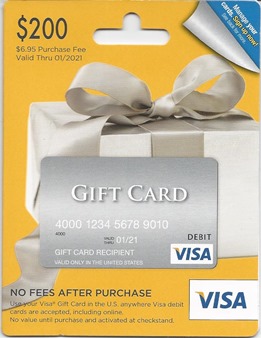 How are Visa gift cards activated?