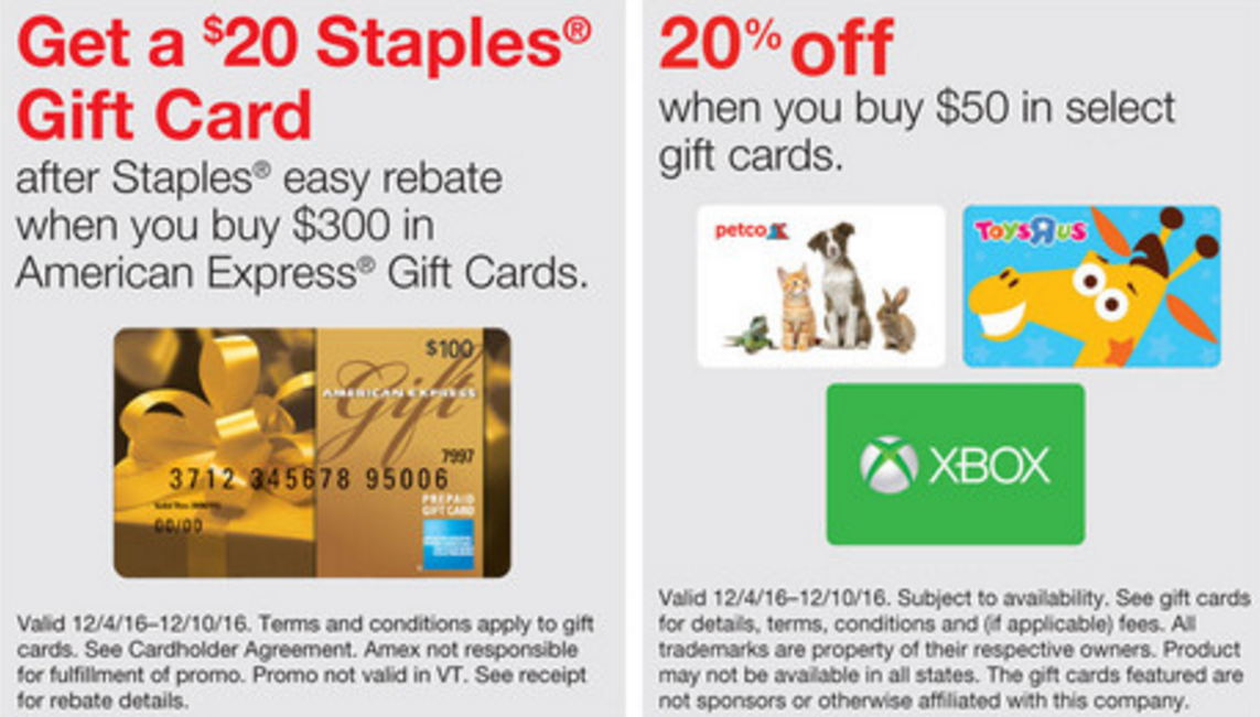 staples-amex-gift-card-rebate-20-off-select-merchant-cards