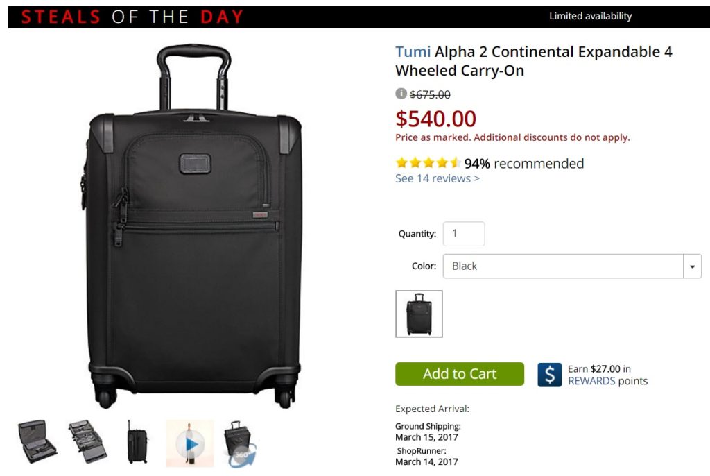 42.2% OFF Tumi - Extreme Stack for max savings! - Frequent Miler
