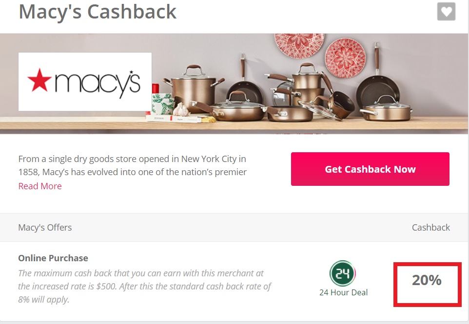 Expired 20 Back At Macy S Stack W Coupon Gift Card Cash Back
