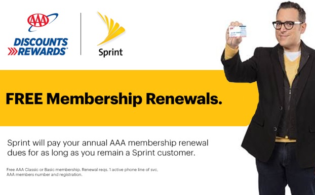 Sprint Members Get Free Aaa Membership Renewals