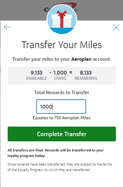 Capital One Miles Redemption Chart