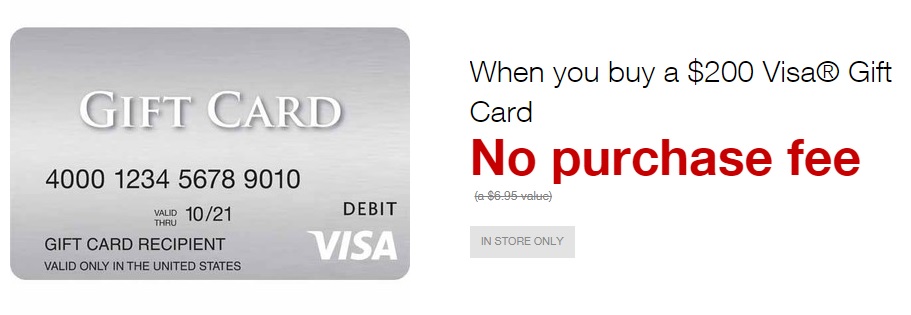 Easy 5x Fee Free Visa Gift Cards At Staples 8 2 8 8