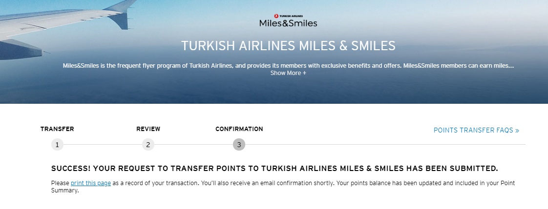 Turkish Miles And Smiles Earning Chart