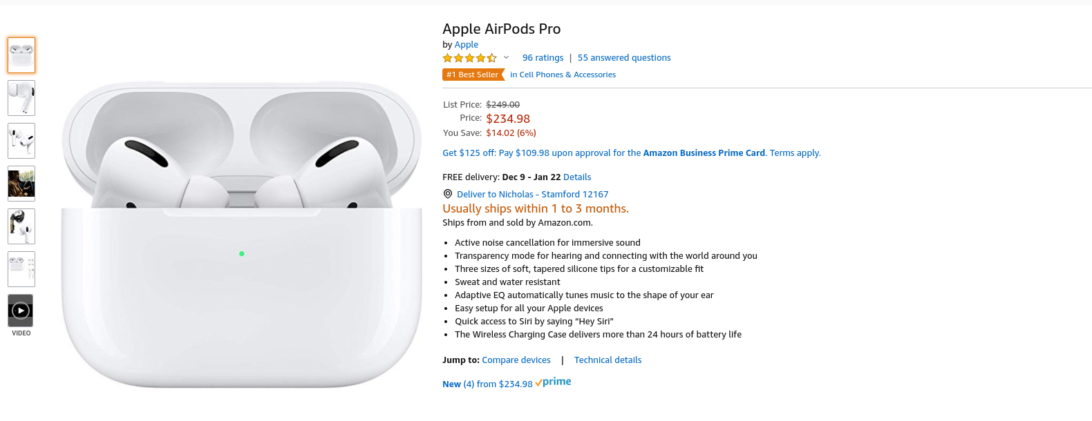 (EXPIRED) Apple AirPods Pro as low as $188 w/ stacking offers at Amazon